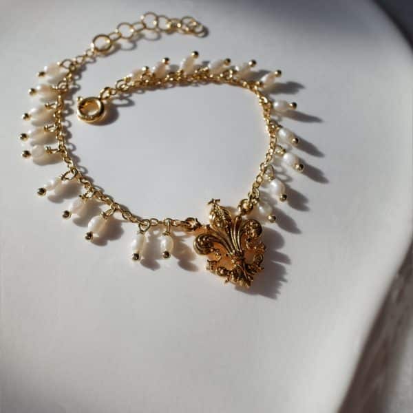 Bracciale Giglio Antico con Perle