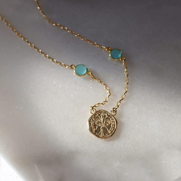 Collana Fiorino con Calcedonio