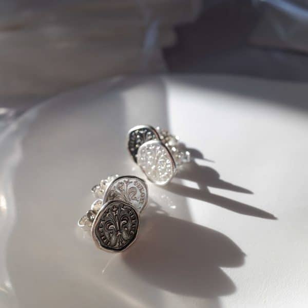 Orecchino a lobo Fiorino in Argento